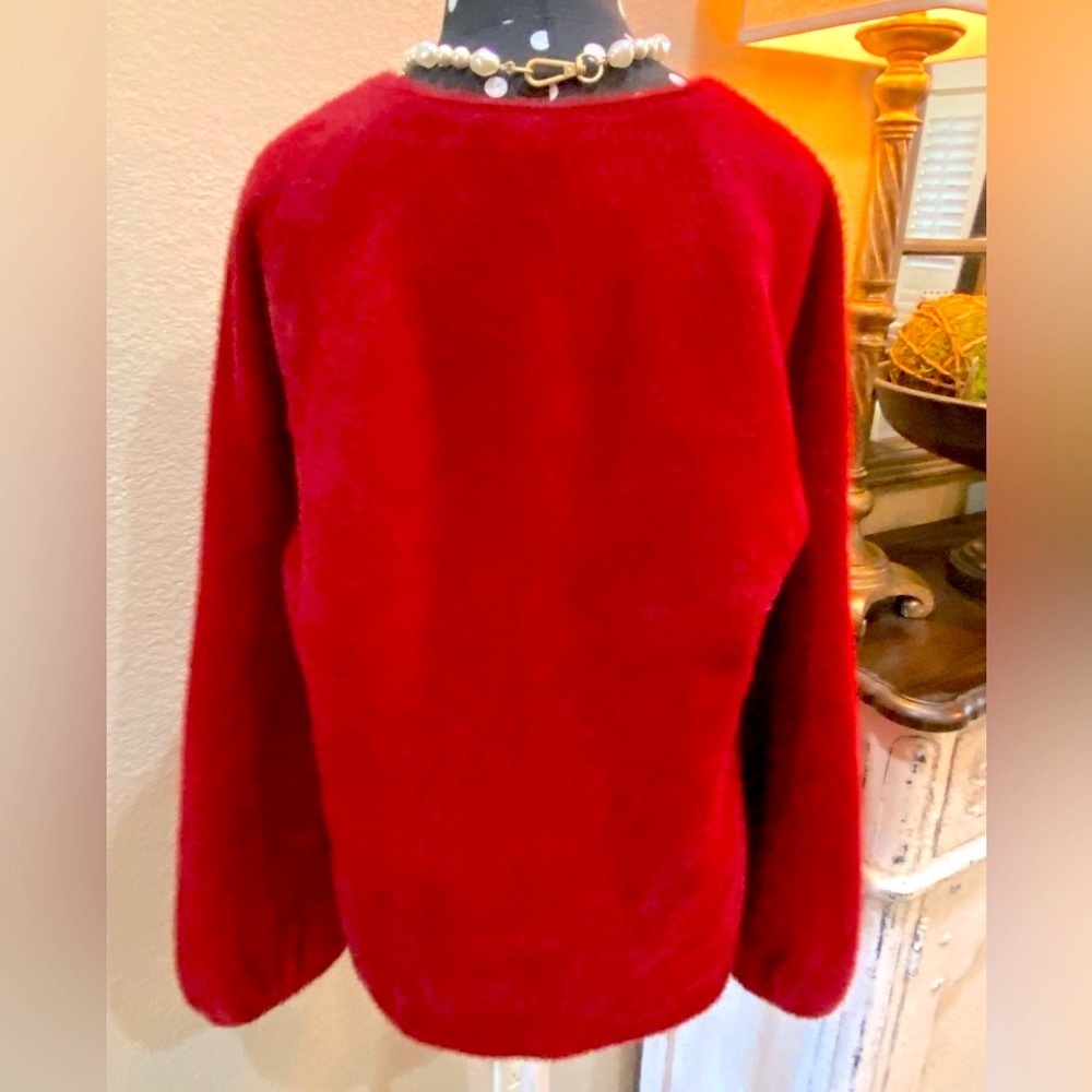 Chelsea & Violet Eyelash Pullover, Deep Red , Size Large - Picture 2 of 11